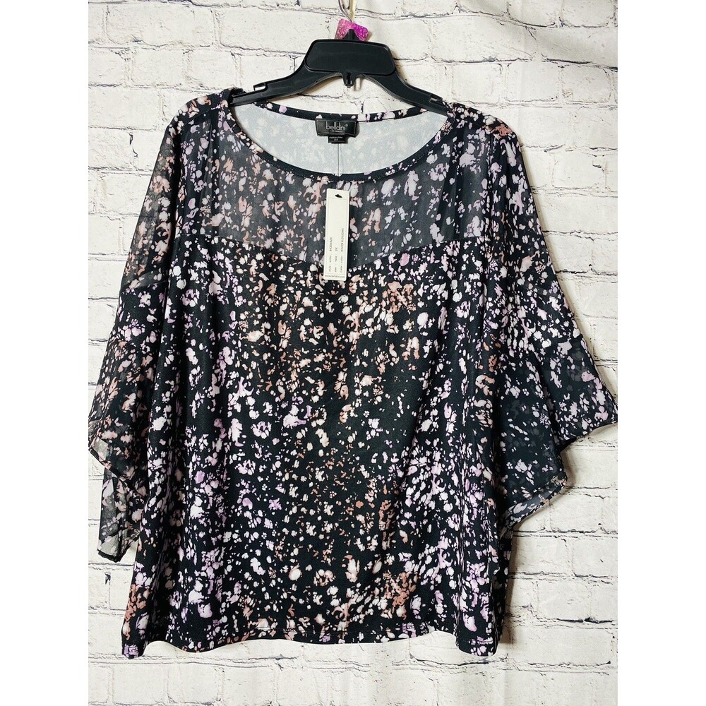 Belldini Women’s Short sleeve Blouse Plus Size 2X